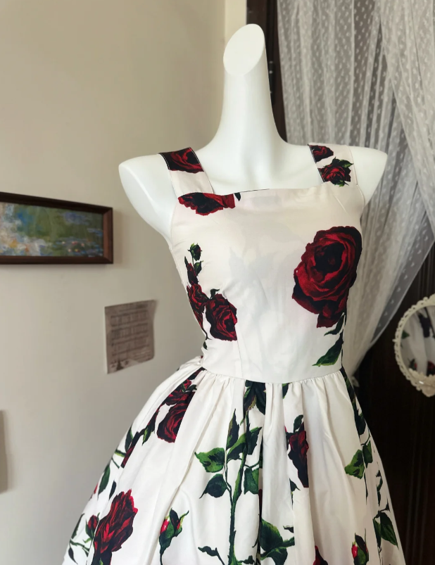 A Line Floral Prom Dress 22nd Birthday Outfit Formal Event Dress