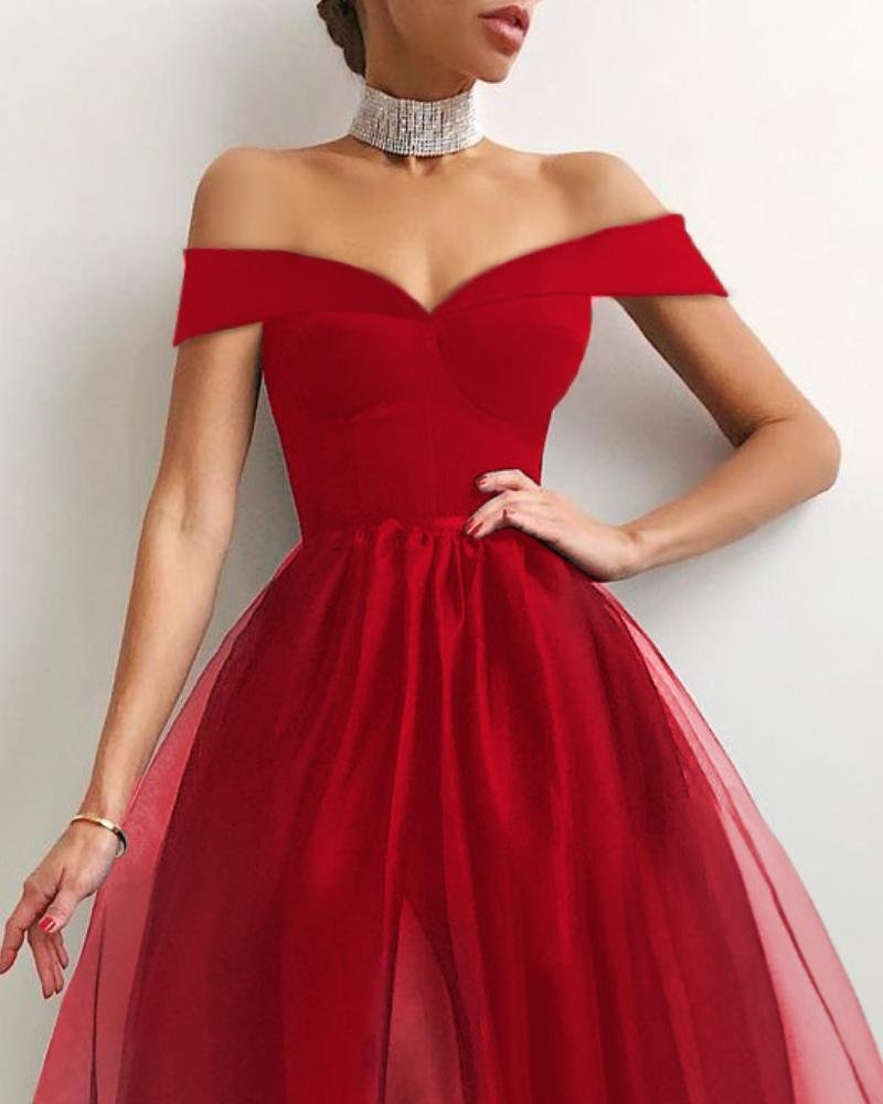 V-Neck Short Sleeve Knee-Length Homecoming Dress