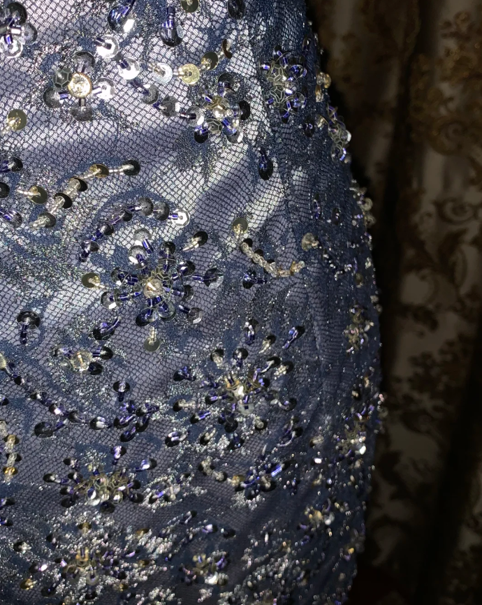 Gorgeous Sweetheart Neck Satin Beaded Mermaid Long Evening Dress Formal Birthday Party Dress
