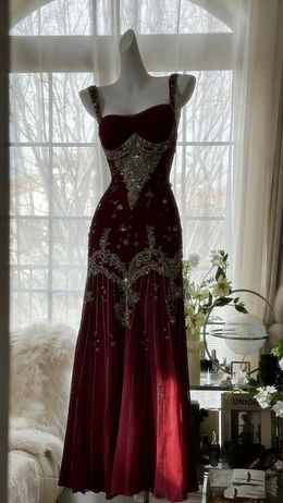 Chic Ivory Chiffon Beaded Mermaid Long Party Dress Evening Dresses