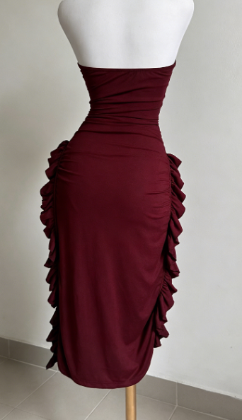 Elegant Sheath Strapless Black Satin Prom Dress Birthday Outfits