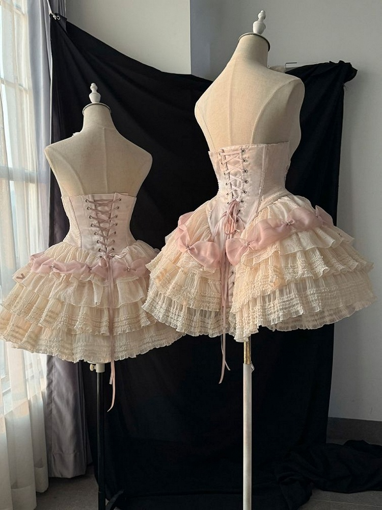 Sweet 16th Pink Ball Gown Spaghetti Straps Satin Short Homecoming Dress Birthday Outfits