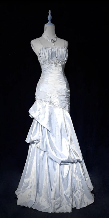 Pretty A Line Spaghetti Straps Satin Long Prom Dresses Formal Dress