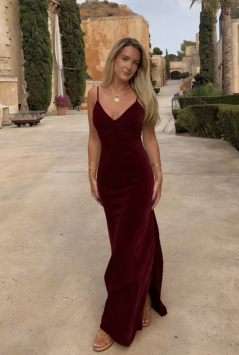 Modest Mermaid Spaghetti Straps Long Prom Dress