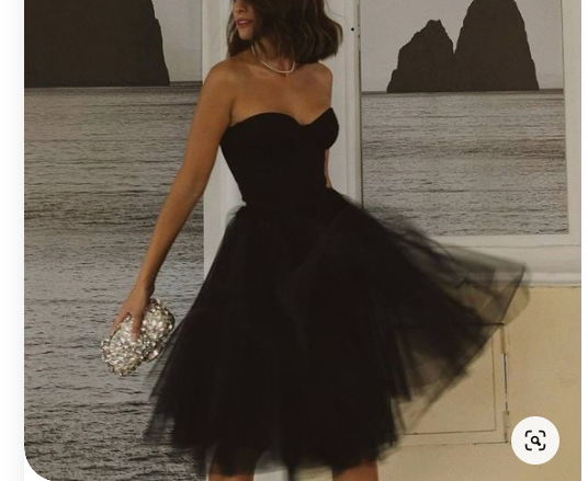 Black Corest Party Dress Simple Tulle Dress
