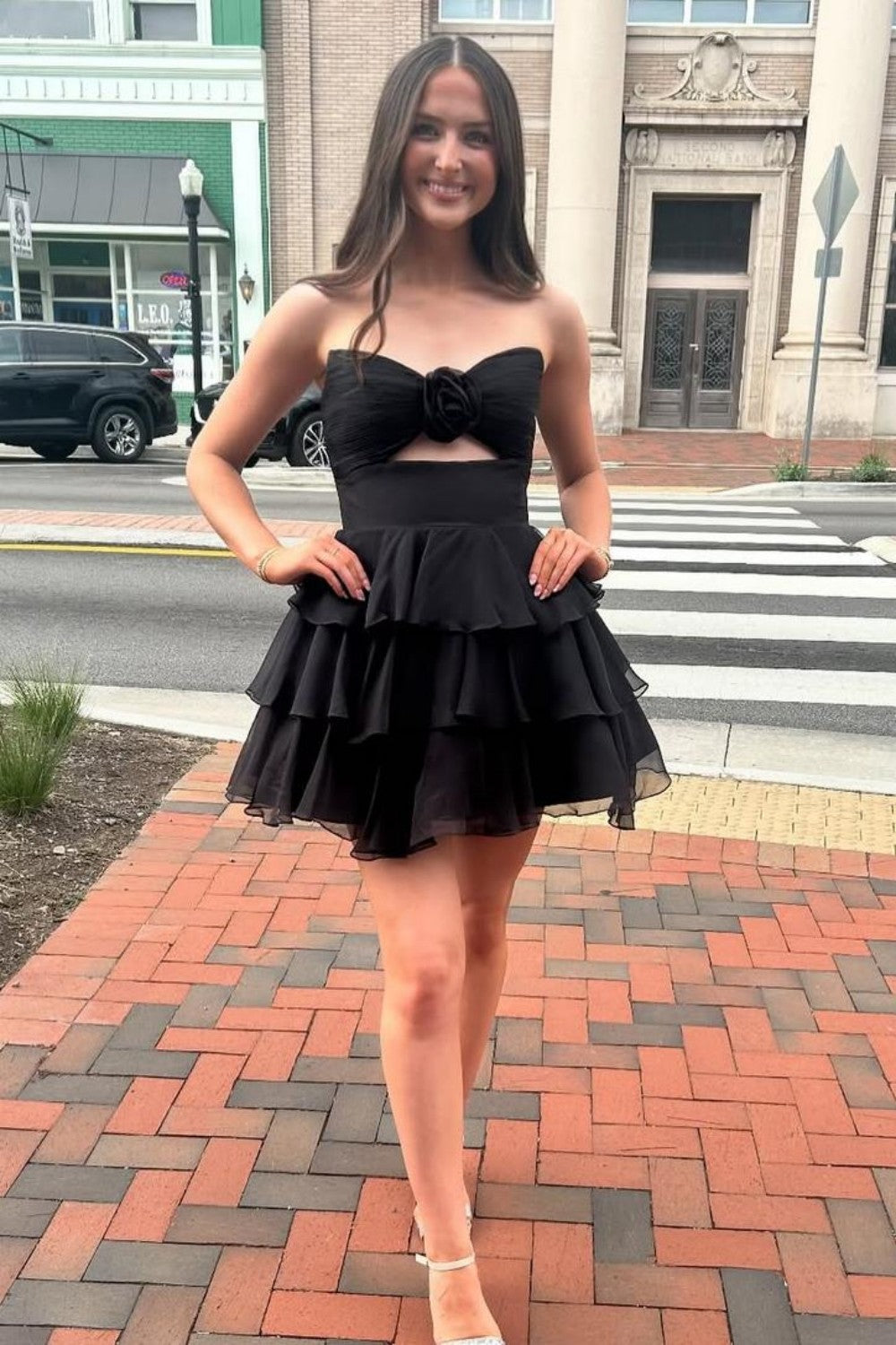 Well-made A Line Sweetheart Yellow Short Homecoming Dress with Ruffles Keyhole