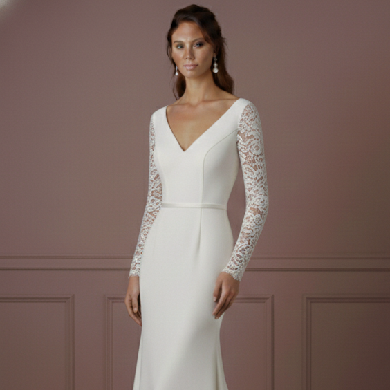 Asymmetrical Wedding Dress Modern Long Designer Style Wear