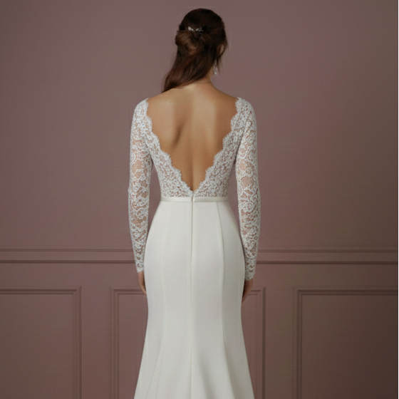 Asymmetrical Wedding Dress Modern Long Designer Style Wear