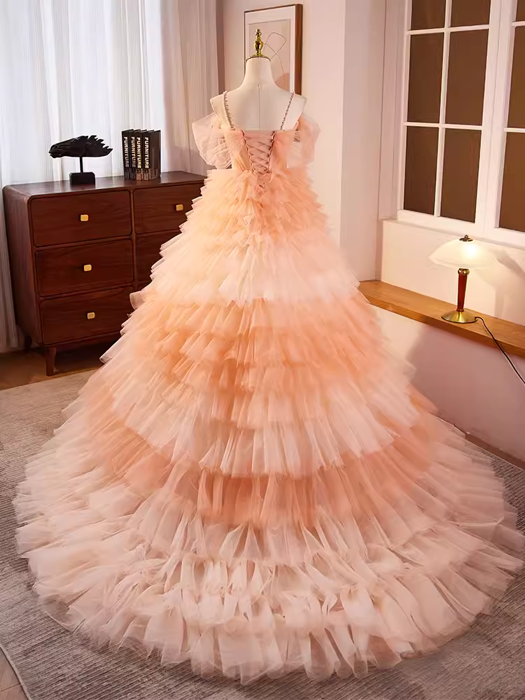 Vintage Ball Gown Short Sleeves Ruffles Sweet 16 Dresses