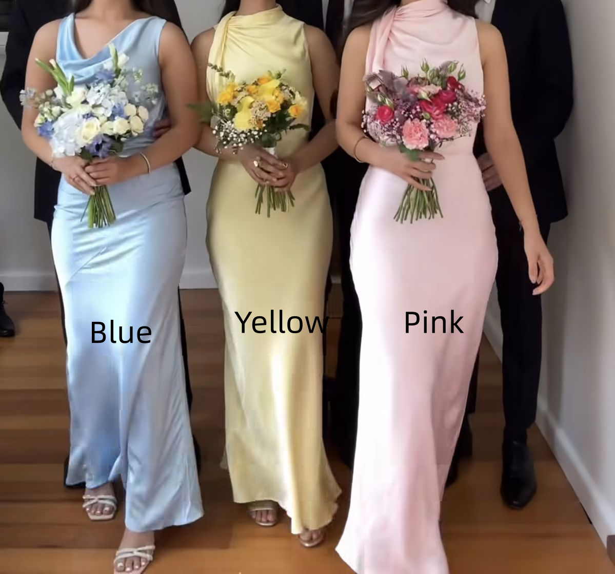 Sweet Sleeveless Satin Mermaid Prom Dress Formal Bridesmaid Dress