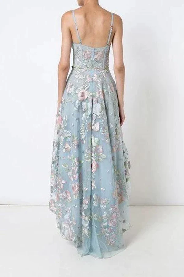 Spaghetti Straps Sweetheart Asymmetrical Prom Dress