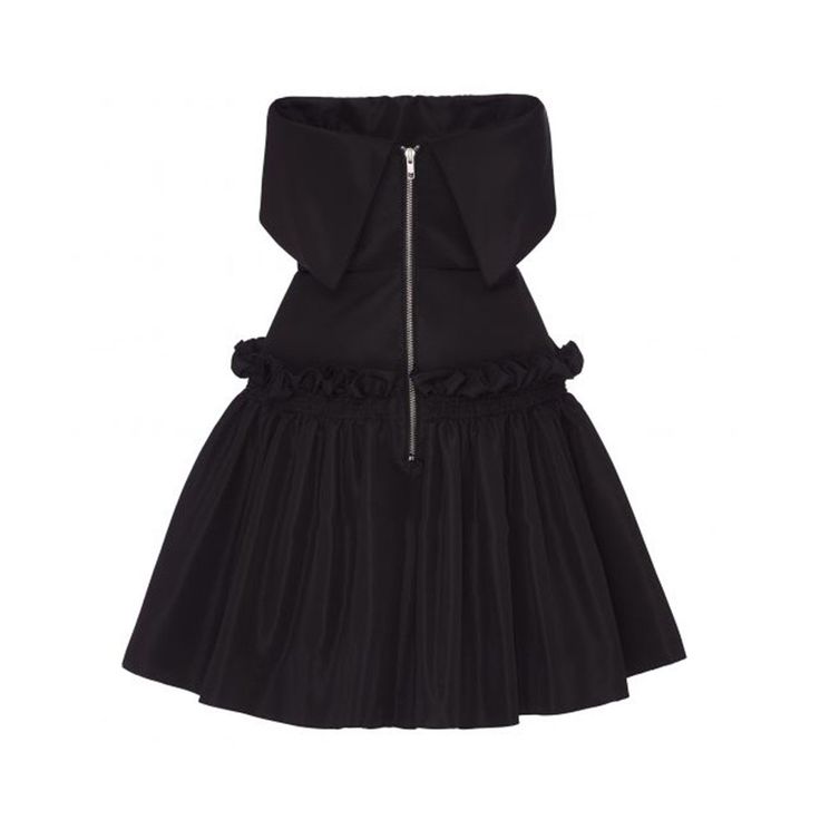 Vintage A Line Strapless Black Satin Cocktail Dresses Short Homecoming Dress