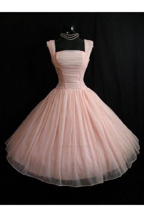 Modest Ball Gown Straps Tulle Birthday Outfits Homecoming Dress