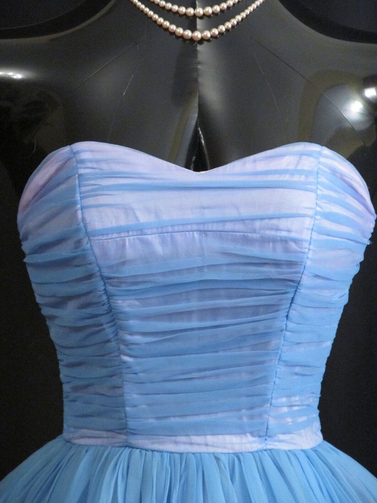 Vintage 1950's 50s Strapless Homecoming Dress