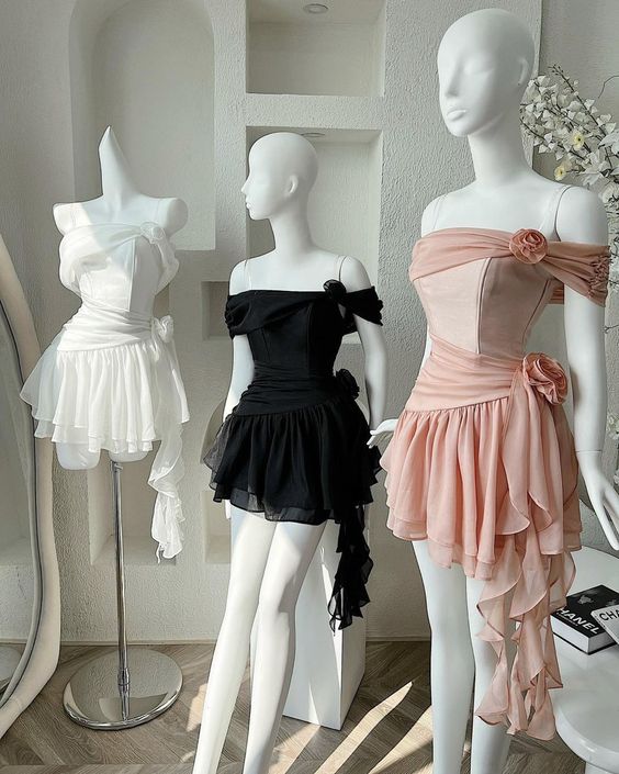 Simple Sheath Off The Shoulder Chiffon Birthday Dress Homecoming Dresses