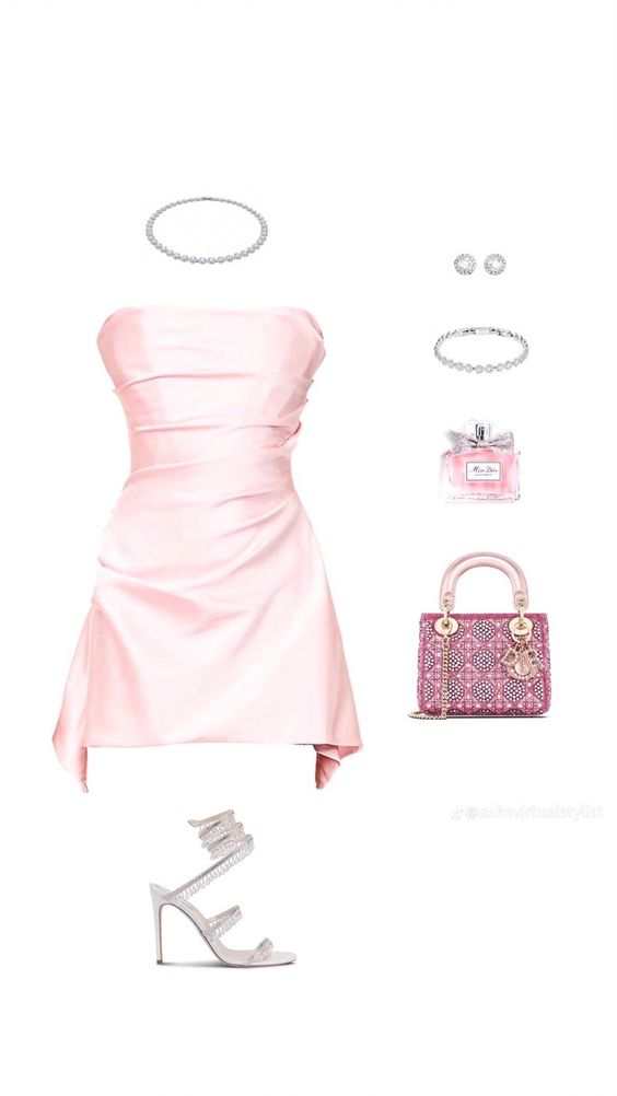 Modest Sheath Strapless Pink Satin Homecoming Dress 21st Birthday Outfit