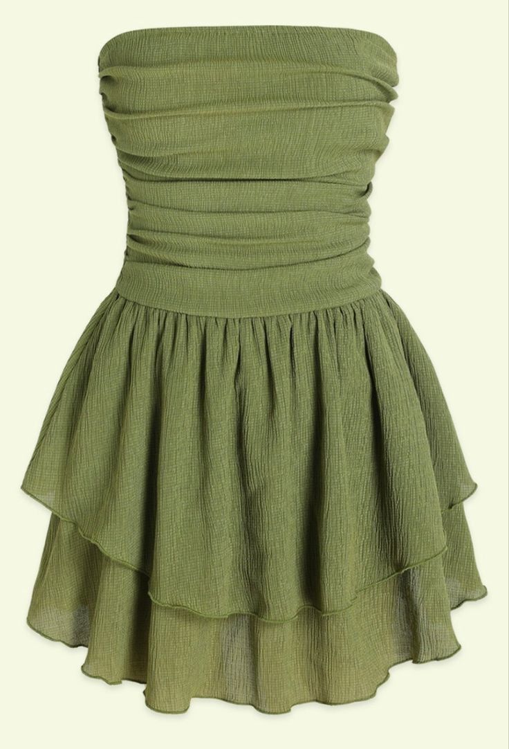 Modest A line Strapless Green Homecoming Dress 21st Birthday Outfit