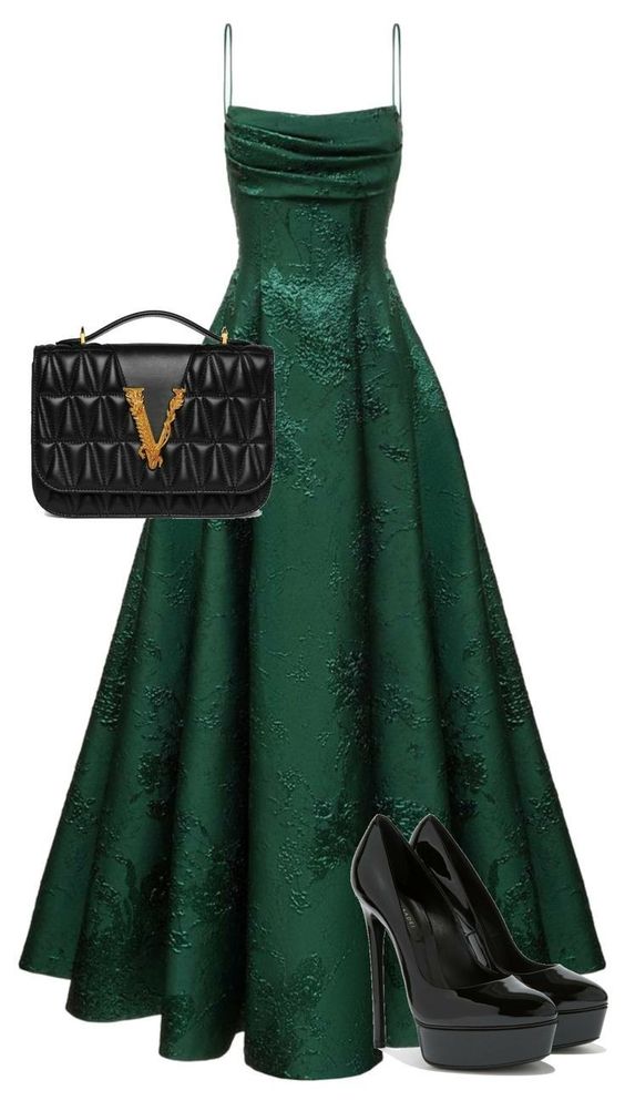 Modest A line Straps Sleeveless Floral Lace Green Prom Dress