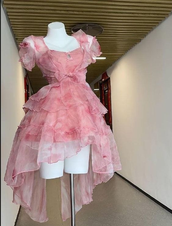 Cute A line Pink Tulle Homecoming Dress Party Dress