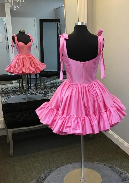 Vintage Sweetheart Necks Ruffle Hem Homecoming Dress 18th Birthday Outfits