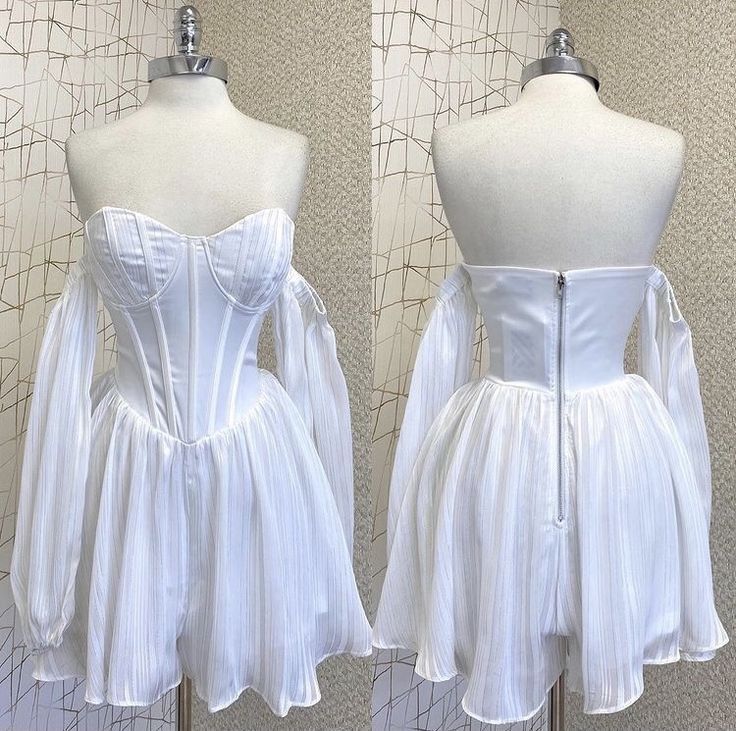 Cute A line Off The Shoulder White Short Homecoming Dress Birthday Dresses