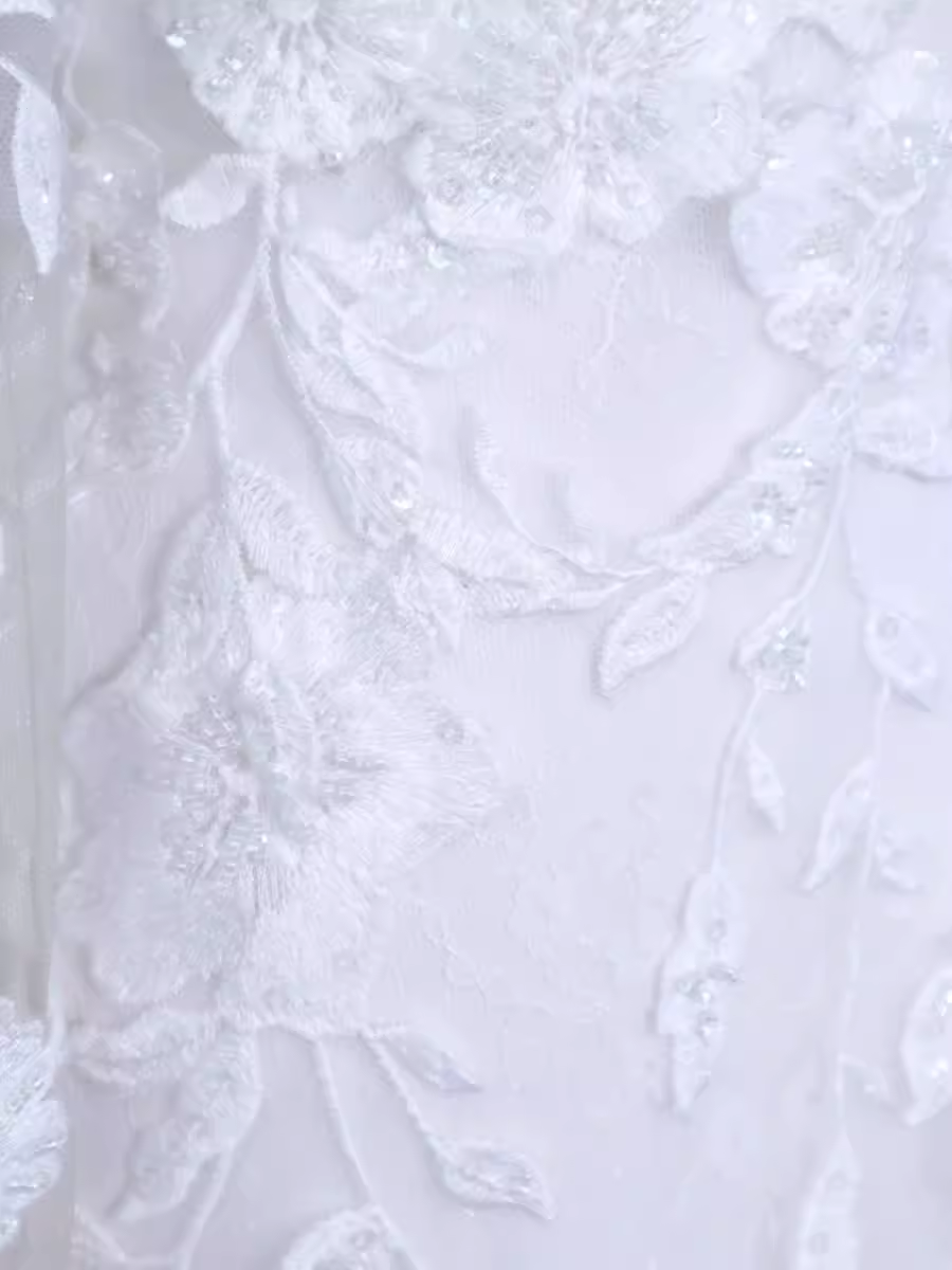 Fairytale Mermaid Off The Shoulder Long Sleeves Lace Wedding Dresses