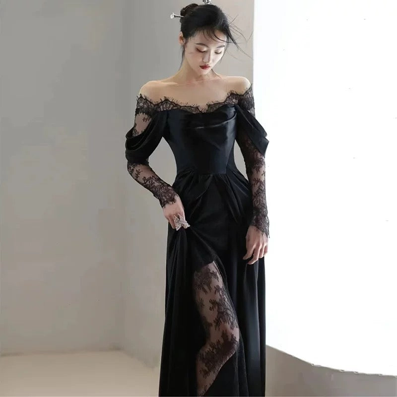 Fairytale Mermaid Long Sleeves Lace White Off The Shoulder Wedding Dress