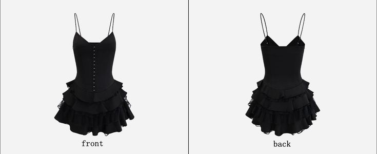 Black Corset Top Tiered Skirt Homecoming Dress Party Dress