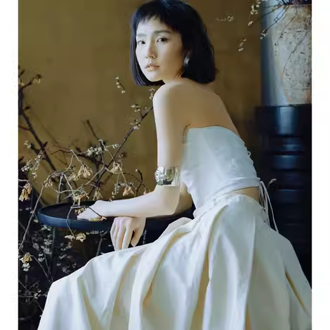 Simple A Line 2 Pieces White Satin Wedding Dresses