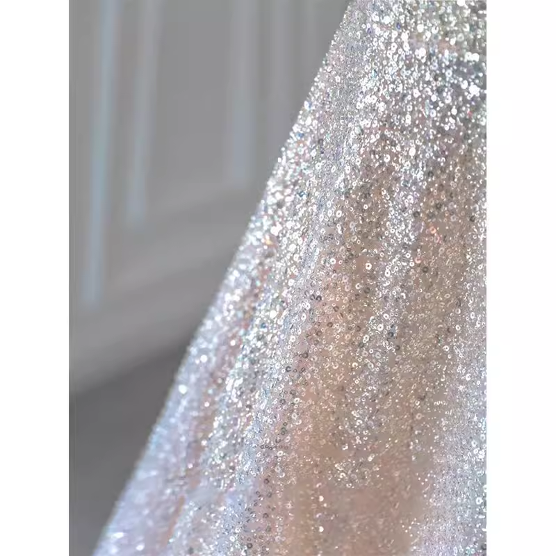 Fairytale A line Straps Sequin Long Evening Dress Prom Dress