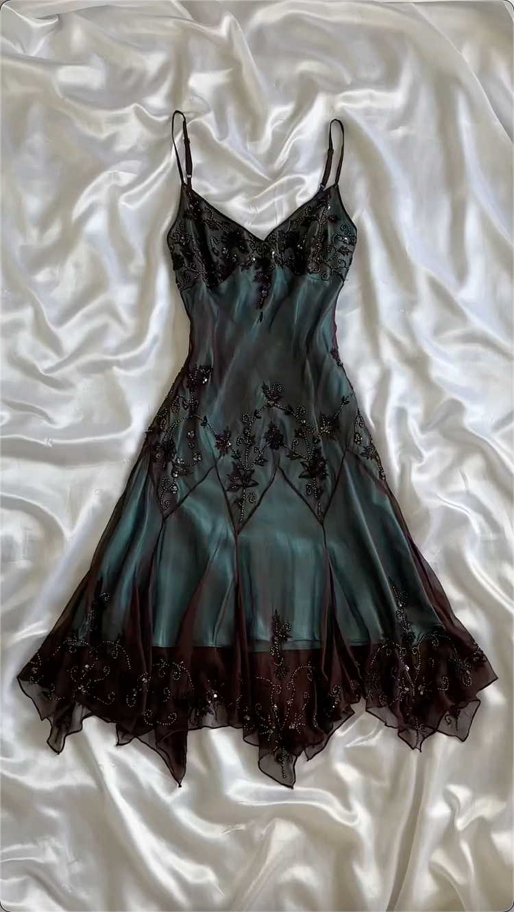 Sexy Mermaid Spaghetti Straps Floor Length Beads Evening Dress Prom Dresses