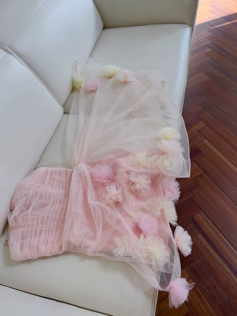 Cute Sheath Spaghetti Straps Pink Short Tulle Homecoming Dresses Cocktail Dress