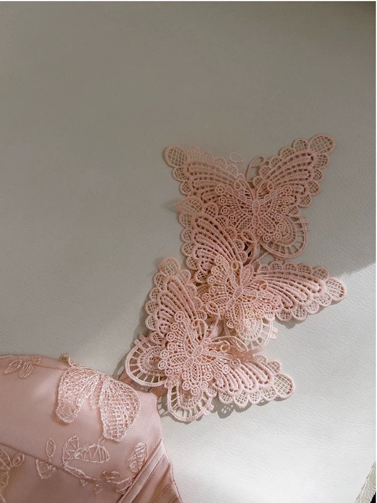 Elegant A Line Straps Sleeveless Blush Pink Lace Prom Dress Evening Dresses