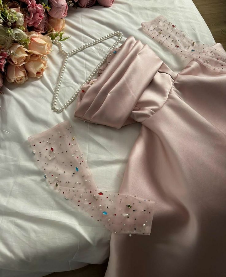 Modest A line Sweetheart Satin Pink Ruffles Long Prom Dress Evening Dresses