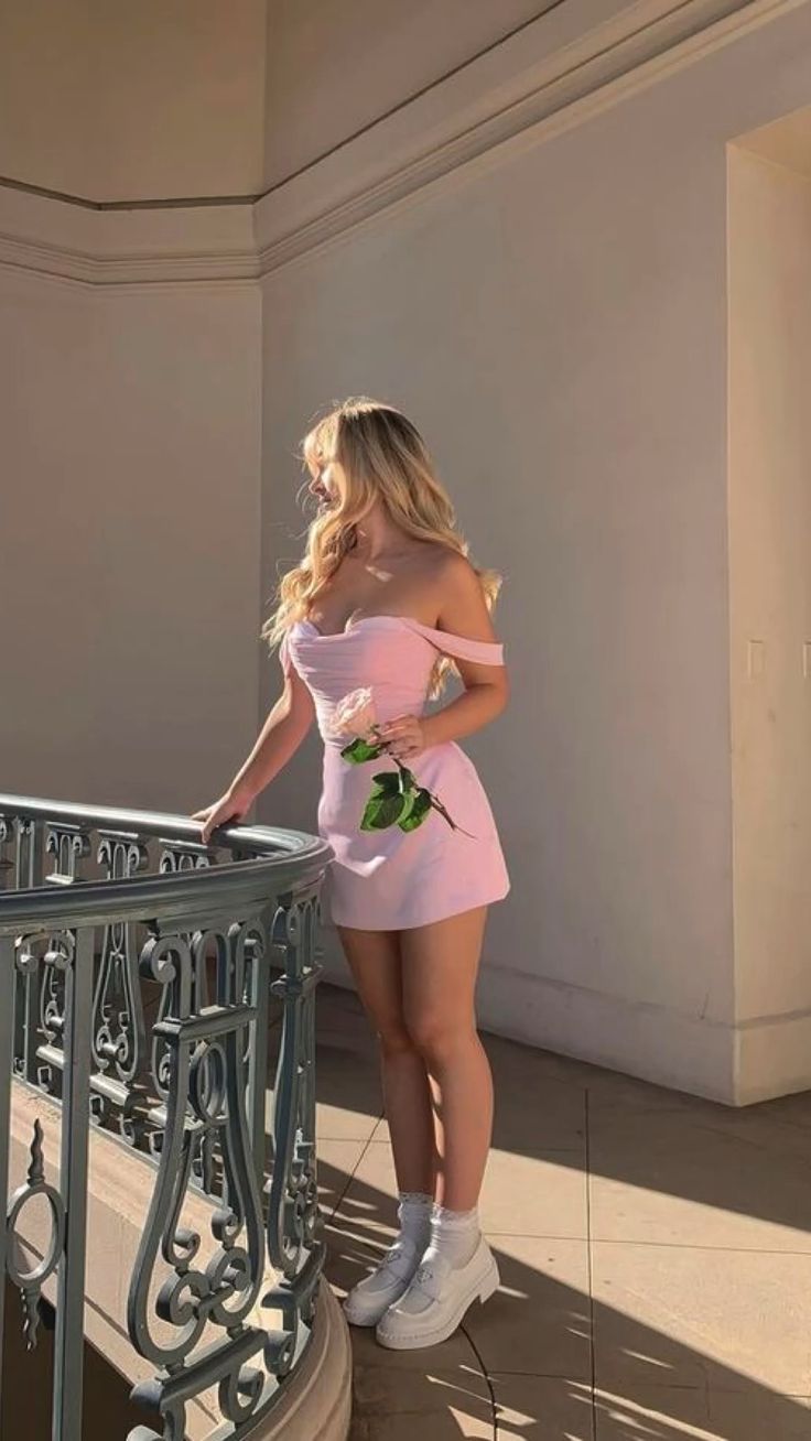 Modest Sheath Straps Short Pink Homecoming Dresses 21st Birthday Outfits