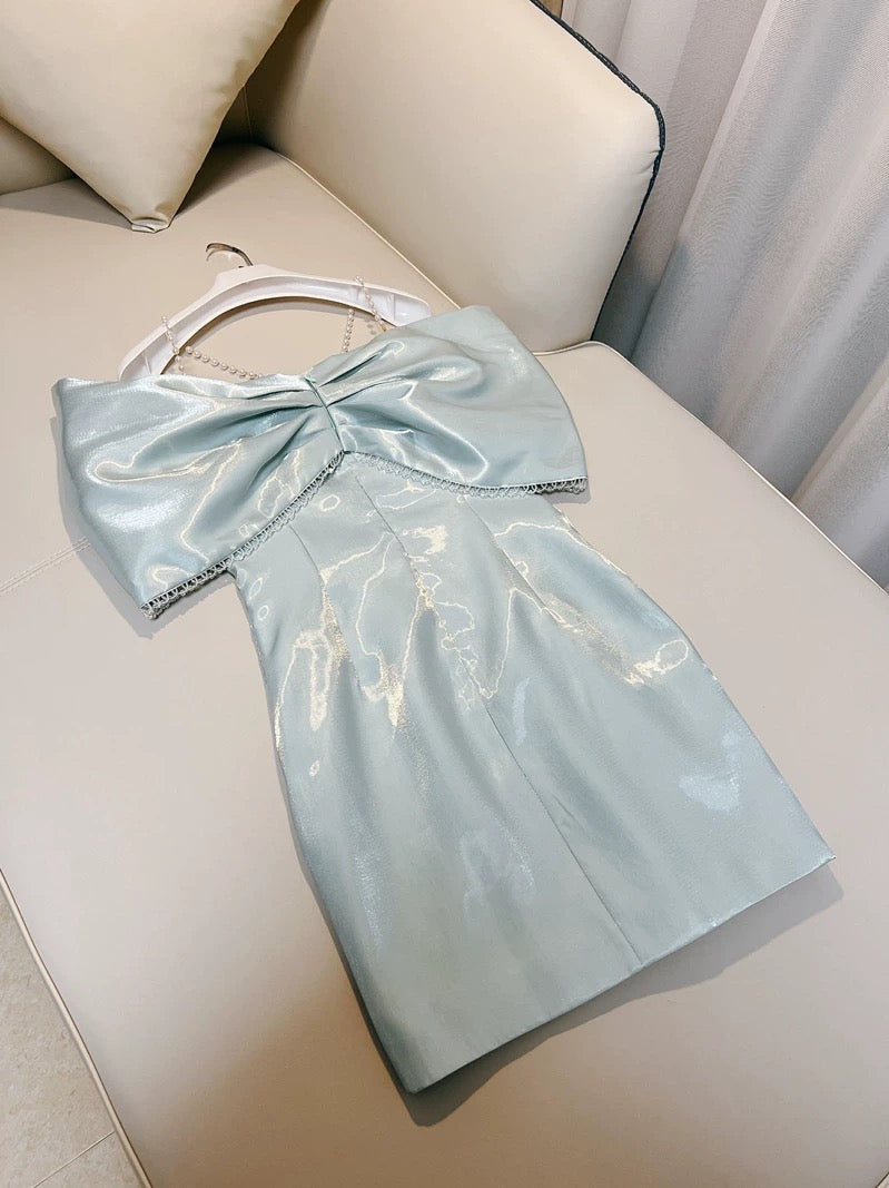 Modest A Line Straps Off The Shoulder Short Blue Homecoming Dresses Party Dress