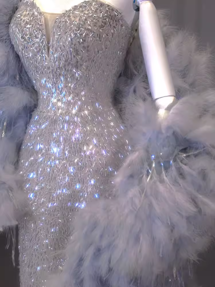 Modest Mermaid Sweetheart Sequin Long Prom Dresses
