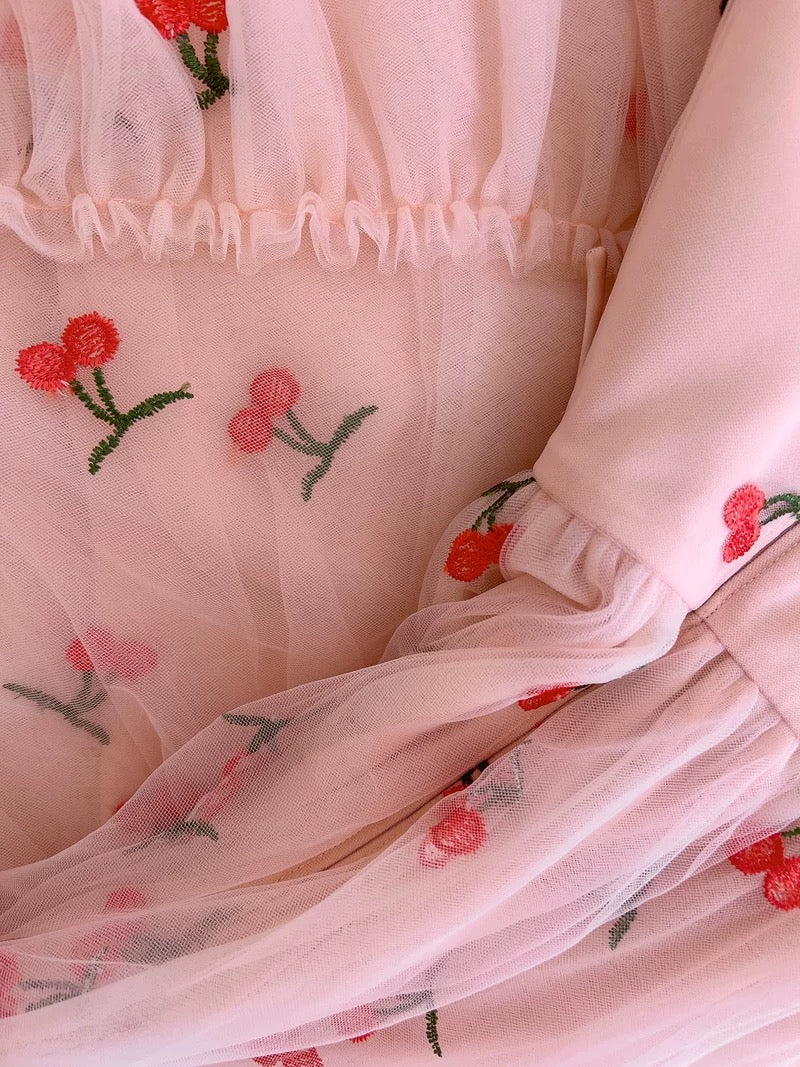 Modest A line Straps Pink Floral Prom Dress Formal Dresses