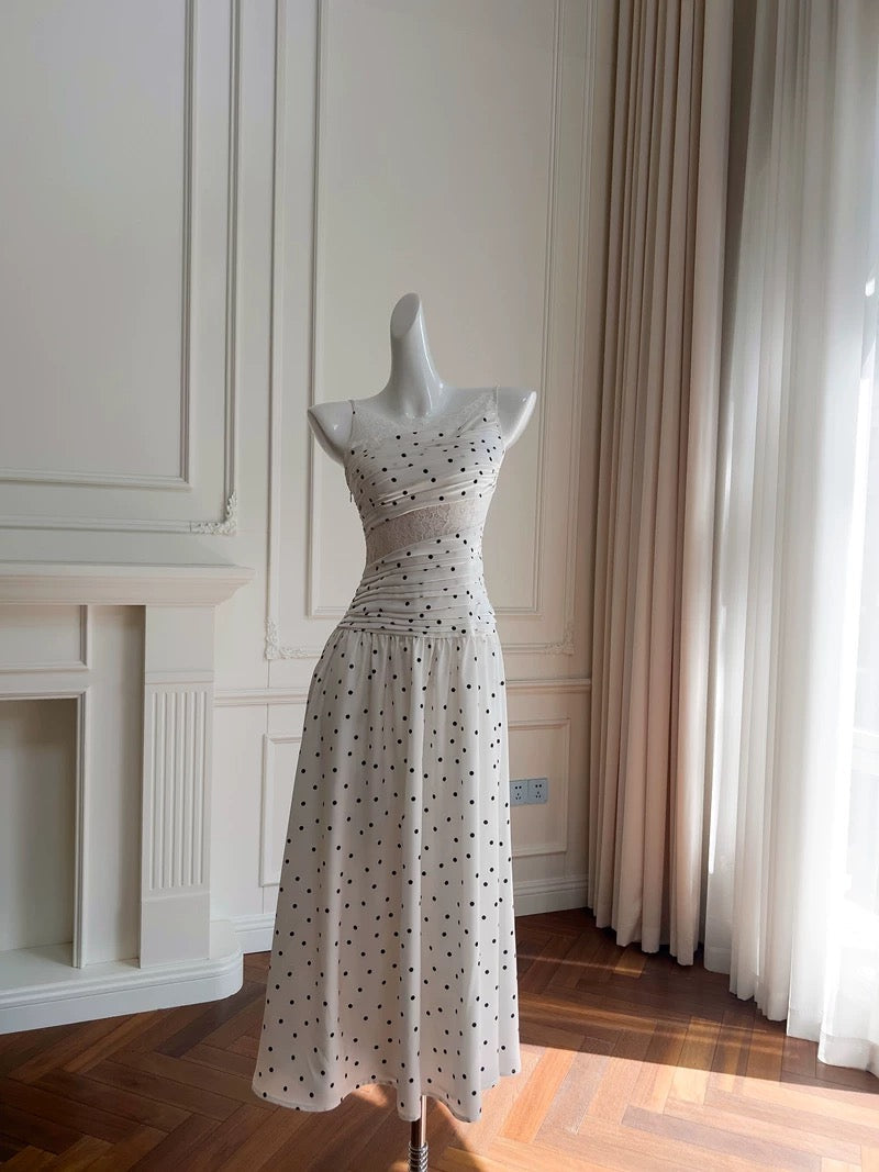 Modest A line Spaghetti Straps White Chiffon Prom Dress Formal Dresses