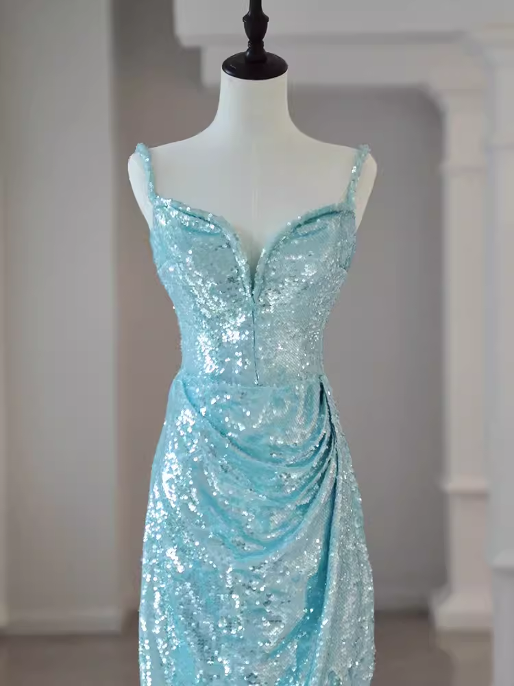 Sexy Mermaid Off The Shoulder Green Long Prom Dresses Sequin Birthday Outfits