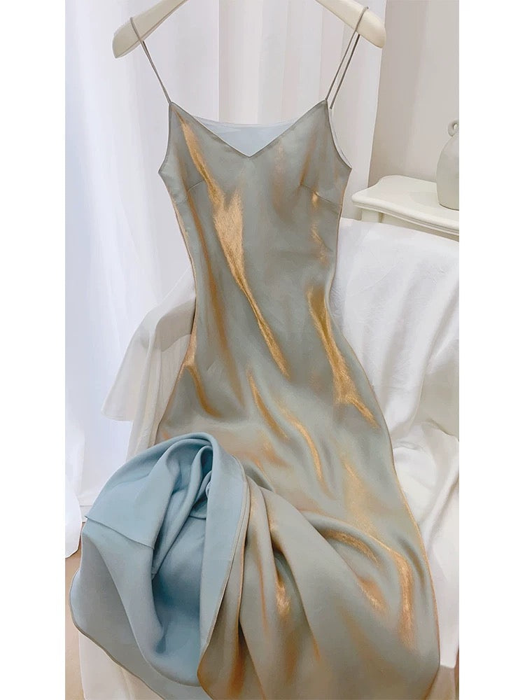 Gorgeous Mermaid Spaghetti Straps Long Prom Dresses Evening Dress
