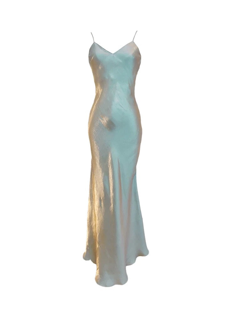 Gorgeous Mermaid Spaghetti Straps Long Prom Dresses Evening Dress