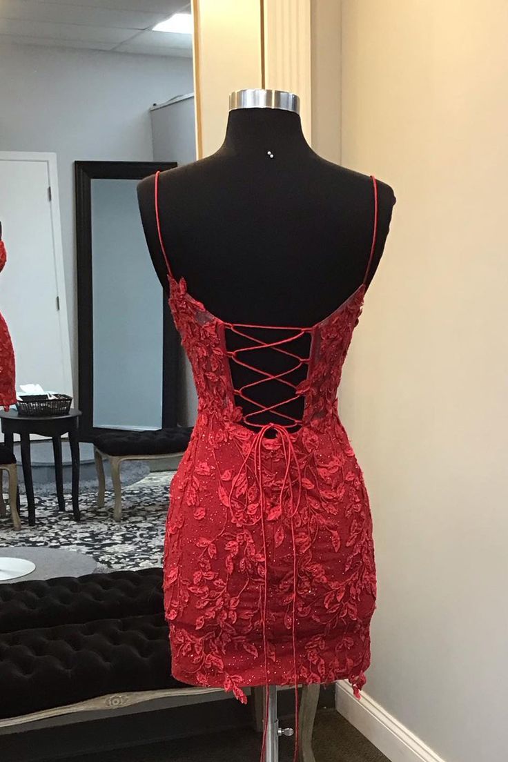 16th Birthday Dark Homecoming Dress Corset Tight Short Mini Dress with Appliques
