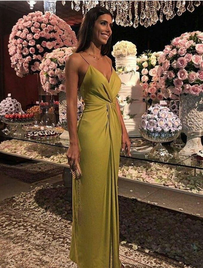 Modest Sheath Spaghetti Straps Gold Long Prom Dresses Evening Dress