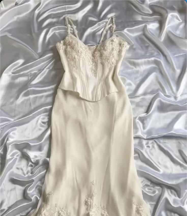 Pretty Mermaid Spaghetti Straps Satin Lace Prom Dresses Long Evening Dress