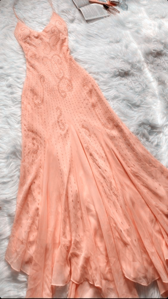 Gorgeous A line Halter Prom Gown With Beads Long Chiffon Prom Dresses Evening Dress