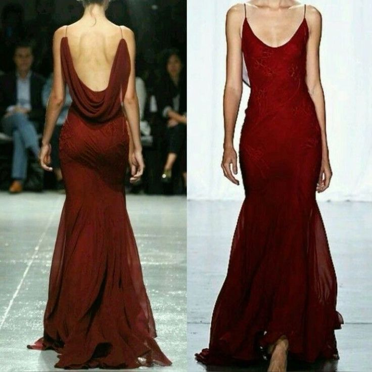 Vintage Mermaid Spaghetti Straps Burgundy Floor Length Prom Dresses Evening Dress