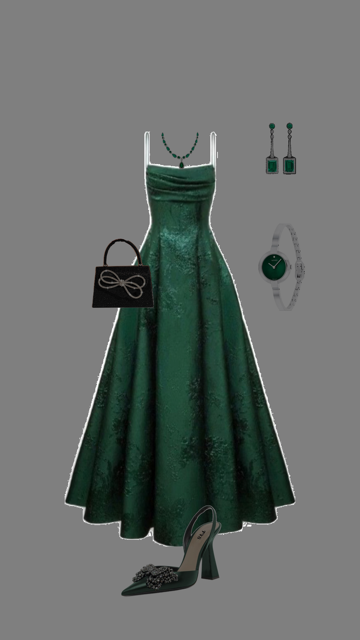 Elegant A line Dark Green Satin Long Prom Dresses Backless Party Dress