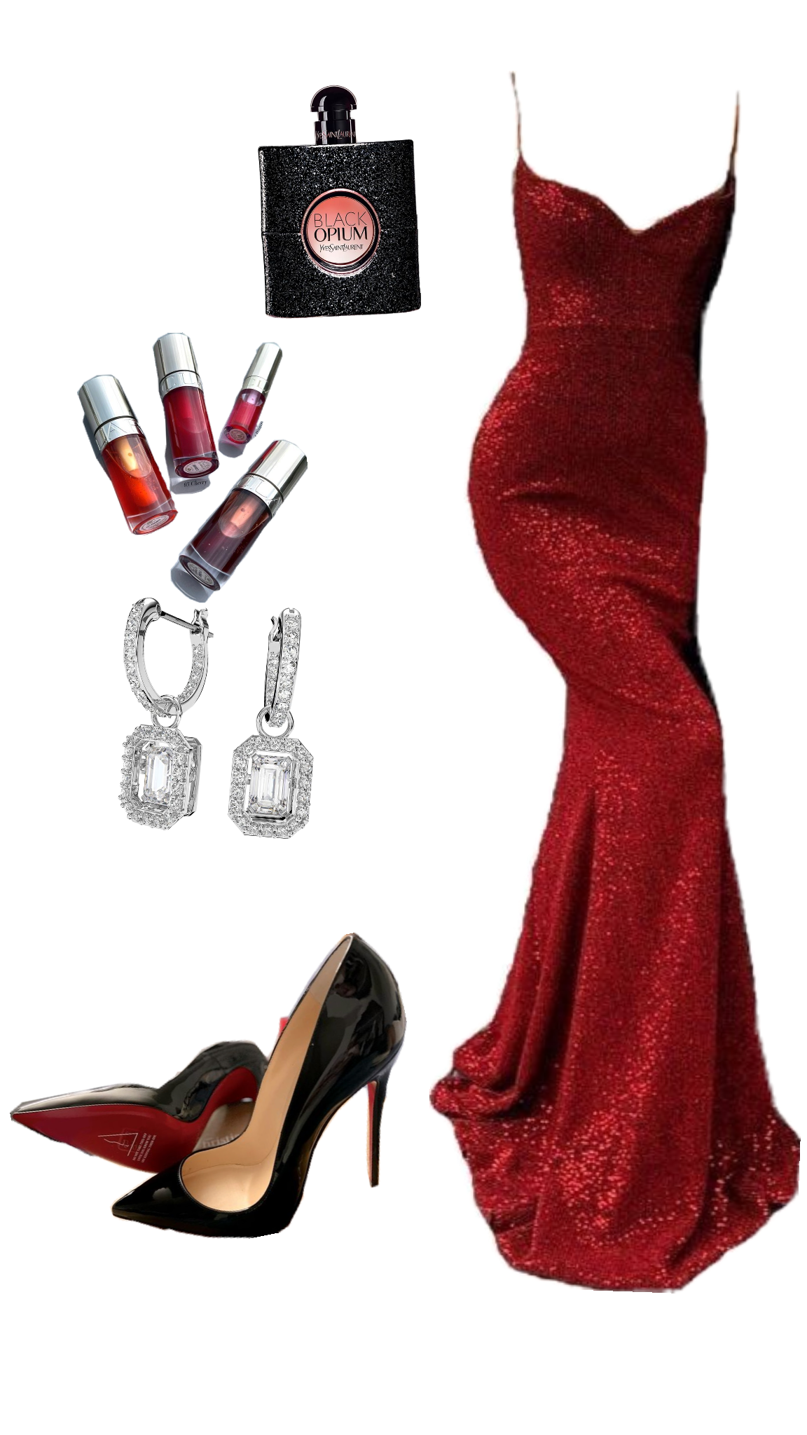 Elegant Mermaid Spaghetti Straps Burgundy Sequin Long Prom Dresses Party Dress