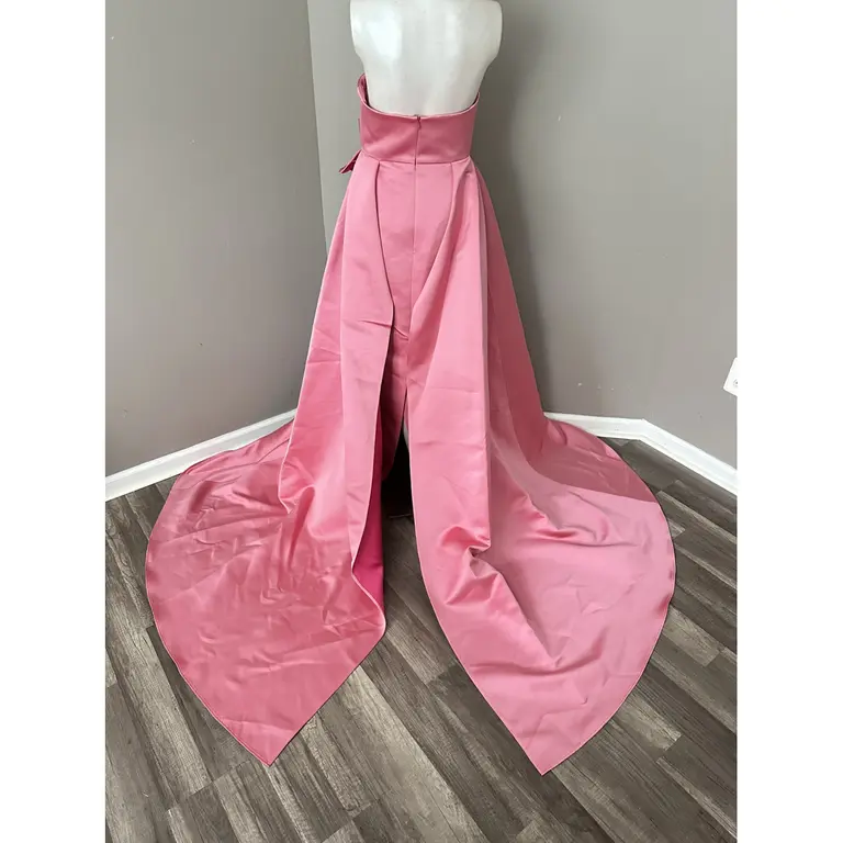 Elegant A Line Spaghetti Straps Pink Satin Long Prom Dress Evening Dresses With Pleated